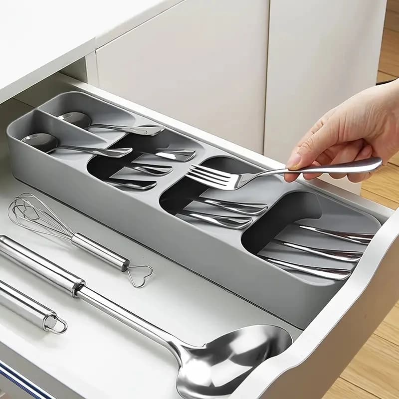 Organizer for Kitchen Cutters, Container for Drawers with Parts for Knives, Forks and Knives