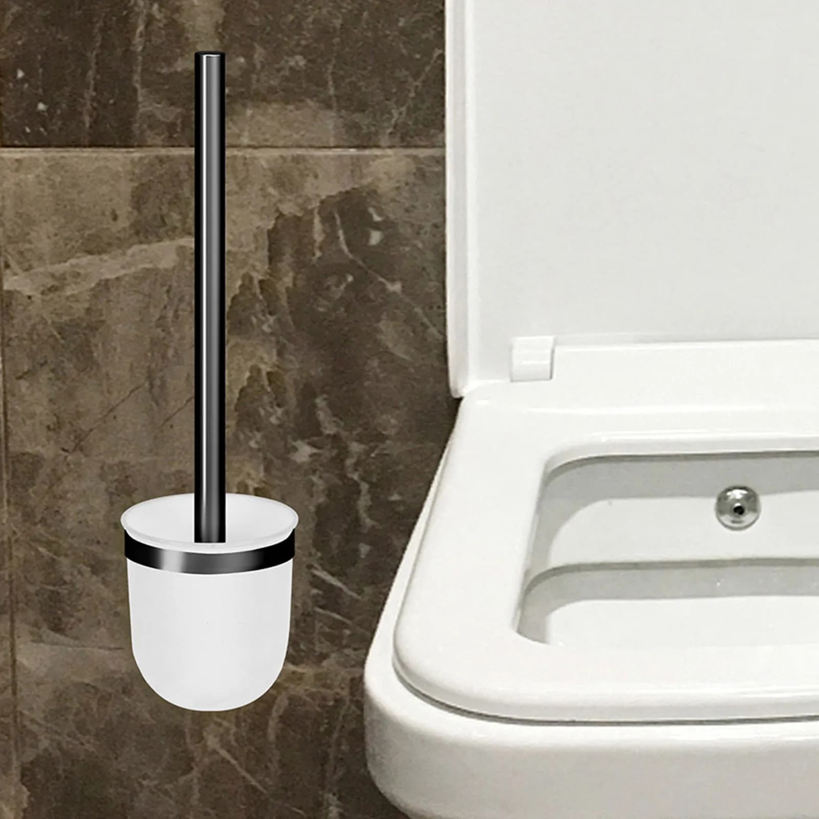 Portaspazzolino da bagno da 2 pezzi, bicchieri in plastica, strumento per la pulizia del bagno domestico, design compatto e leggero
