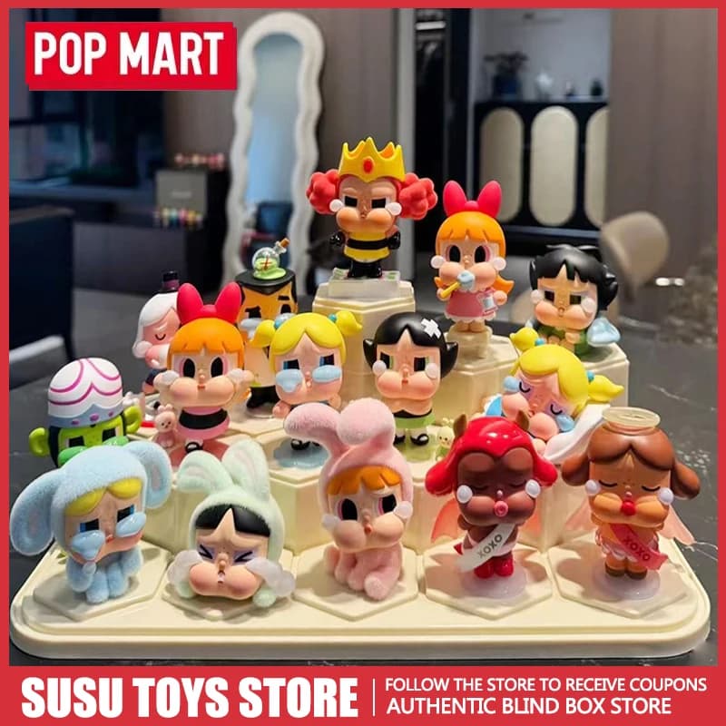 POP MART CRYBABY X Powerpuff Girls Scatola Misteriosa | Scatola Misteriosa con Action Figure Anime Kawaii | Regalo di compleanno e Natale per ragazze