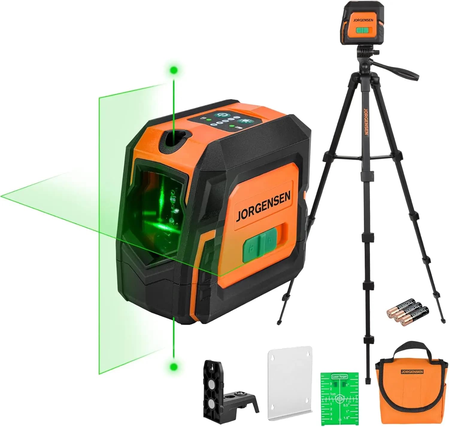 Livella Laser Verde con Treppiede, Autolivellante, Linea Incrociata 30m per Appendere Quadri e Progetti Interni