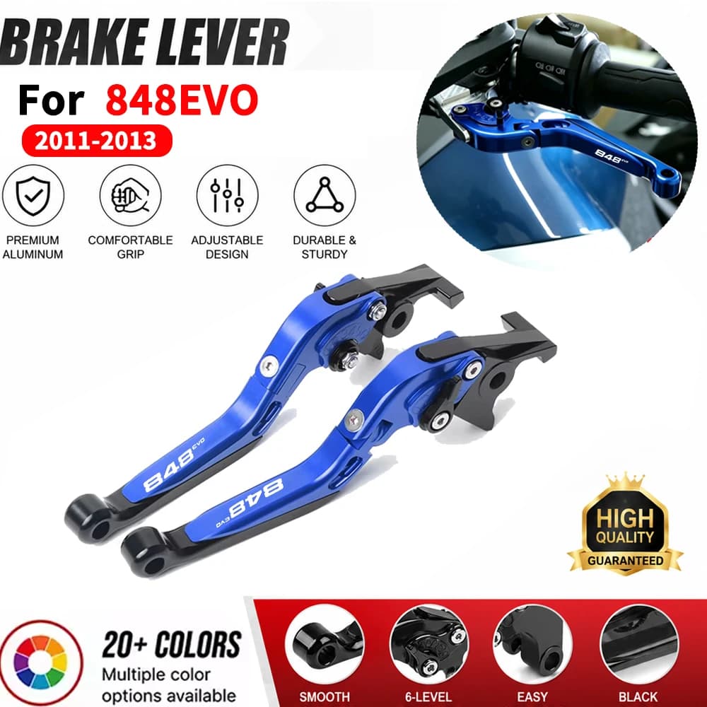 For DUCATI 848EVO 848 EVO 2011-2013 2012 Motorcycle Accessories Clutch Brake Lever Extendable Folding Adjustable Levers