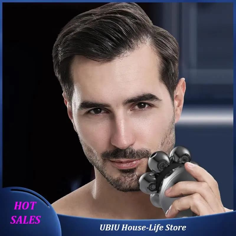 7D Men's Electric Razor Floating Taglierina Barba Trimmer Clipper Waterproof Shaving Charging USB Trimmer-The best sale