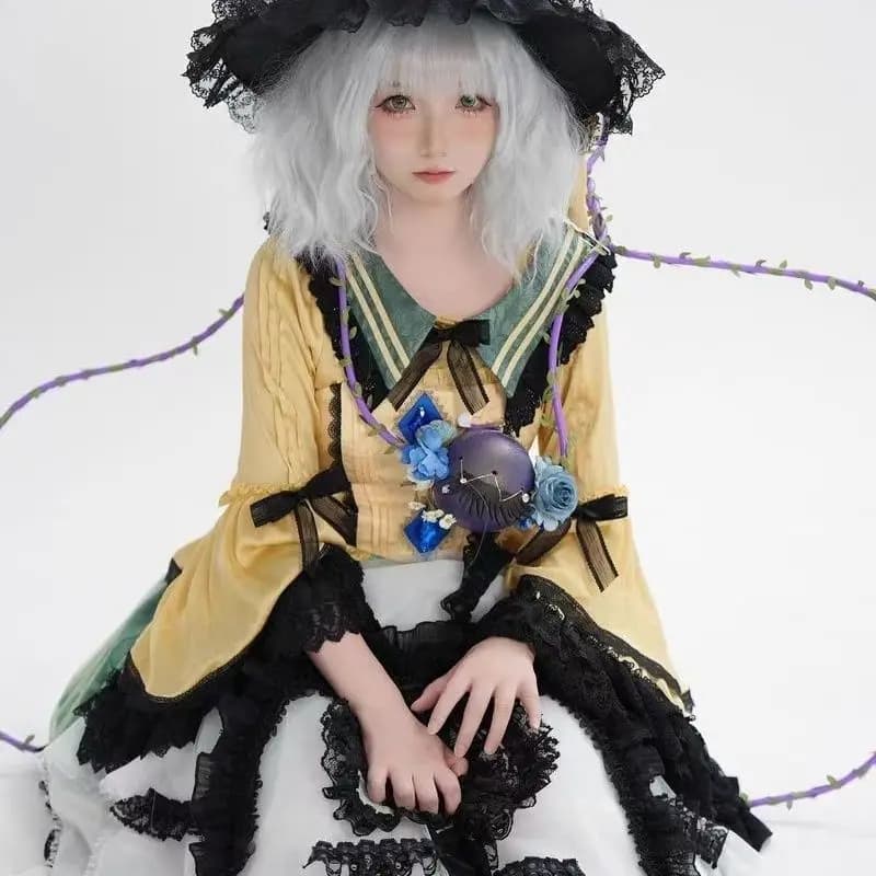 Komeiji Koishi Costume Cosplay Touhou Project Abiti uniformi Set completo per donne Ragazze Abiti fantasia di carnevale di Halloween