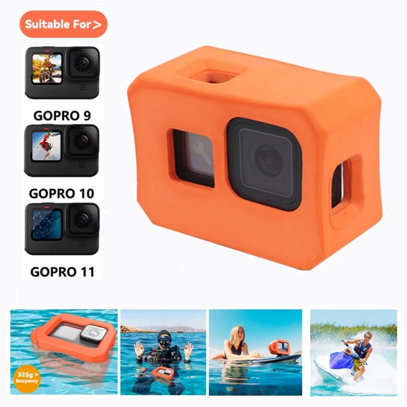Per Gopro 9 10 11 12 Accessori Diving impermeabile Galleggiante Custodia galleggiante Telaio Surf Schiuma Galleggiante per Go Pro 13 Action Camera