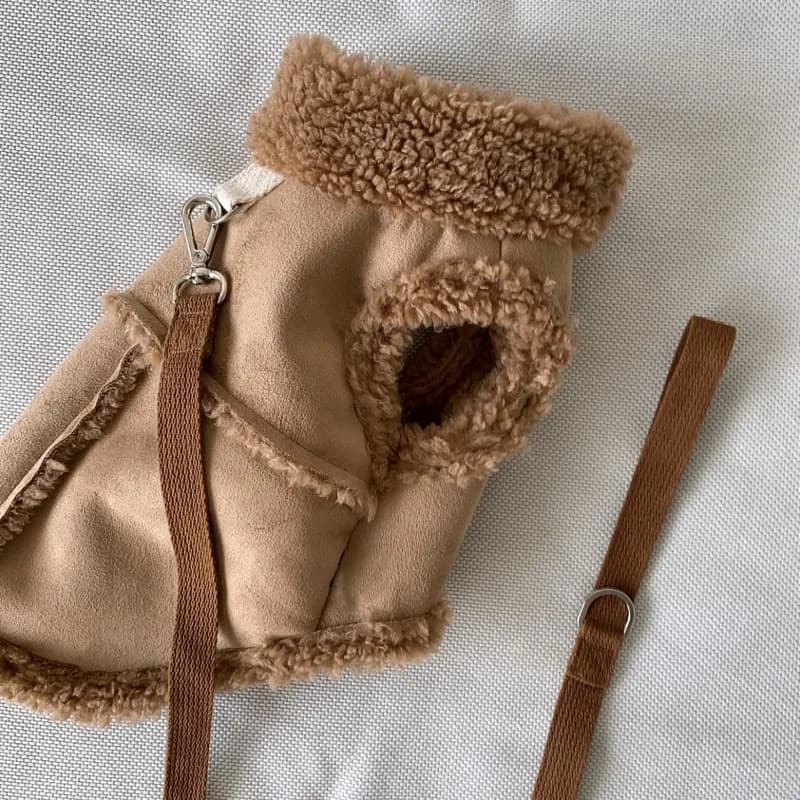 Gilet per cani classici solidi Pile invernale Vestiti caldi per cani da compagnia per cani di taglia piccola e media Gatti Vestiti autunnali Gilet caldo da trazione