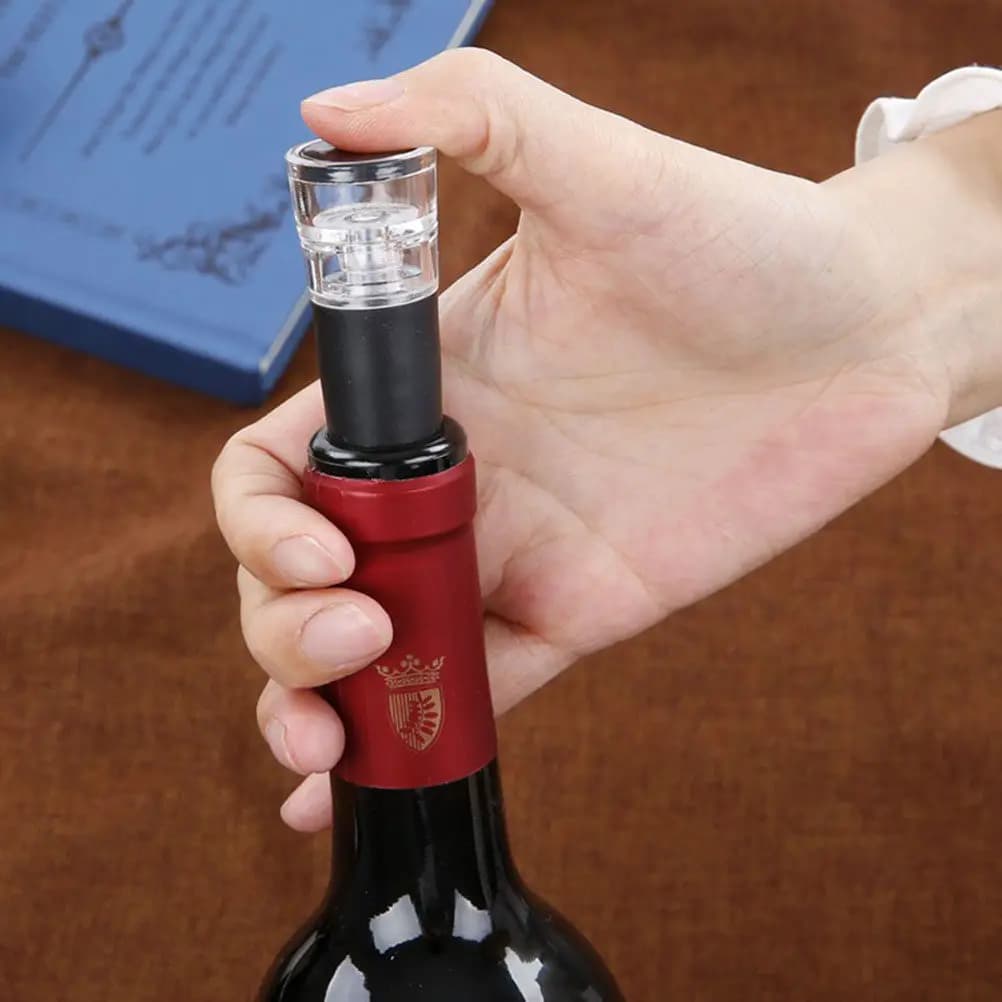 Tappo per Vino Sottovuoto in Acrilico con Guarnizione in Gomma Termoplastica per Bottiglie di Vino Rosso e Bianco, Ideale per Casa, Ristoranti, Feste e Viaggi