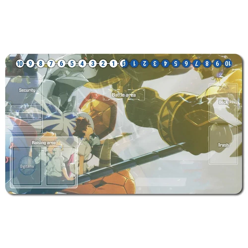756812 - Tappetino da gioco Digimon per giochi da tavolo Dimensioni 60X35 cm Tappetini da gioco compatibili per DTCG