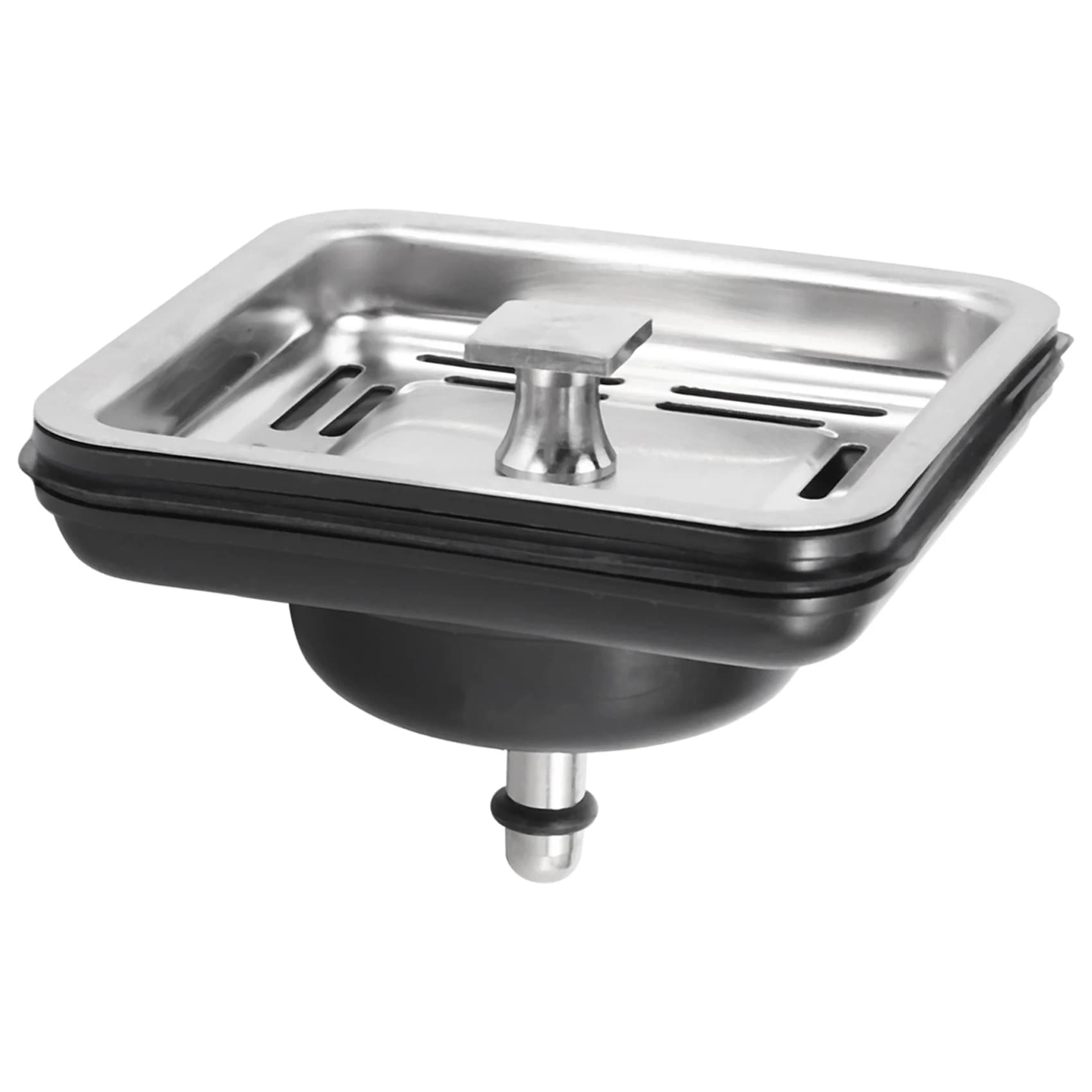 BAAJ-Stainless Steel Square Sink Strainer Plug Kitchen Sink Drain Mesh Stopper Basket Strainer Waste Plug Kitchen Appliances