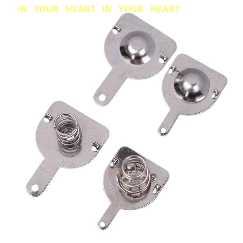 【X】 Fogli di contatto a molla bipolari singoli per batterie 18650 (positivo e negativo) - 10 pz, 16x16mm e 18.5x16.5mm, per scatole batterie