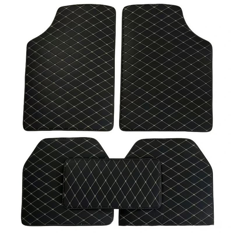 Tappetini Universali Impermeabili Beige per Auto, Tappeti Resistenti all'Usura, Comodi Tappetini per Interni Auto, Accessori per Interni Automobilistici