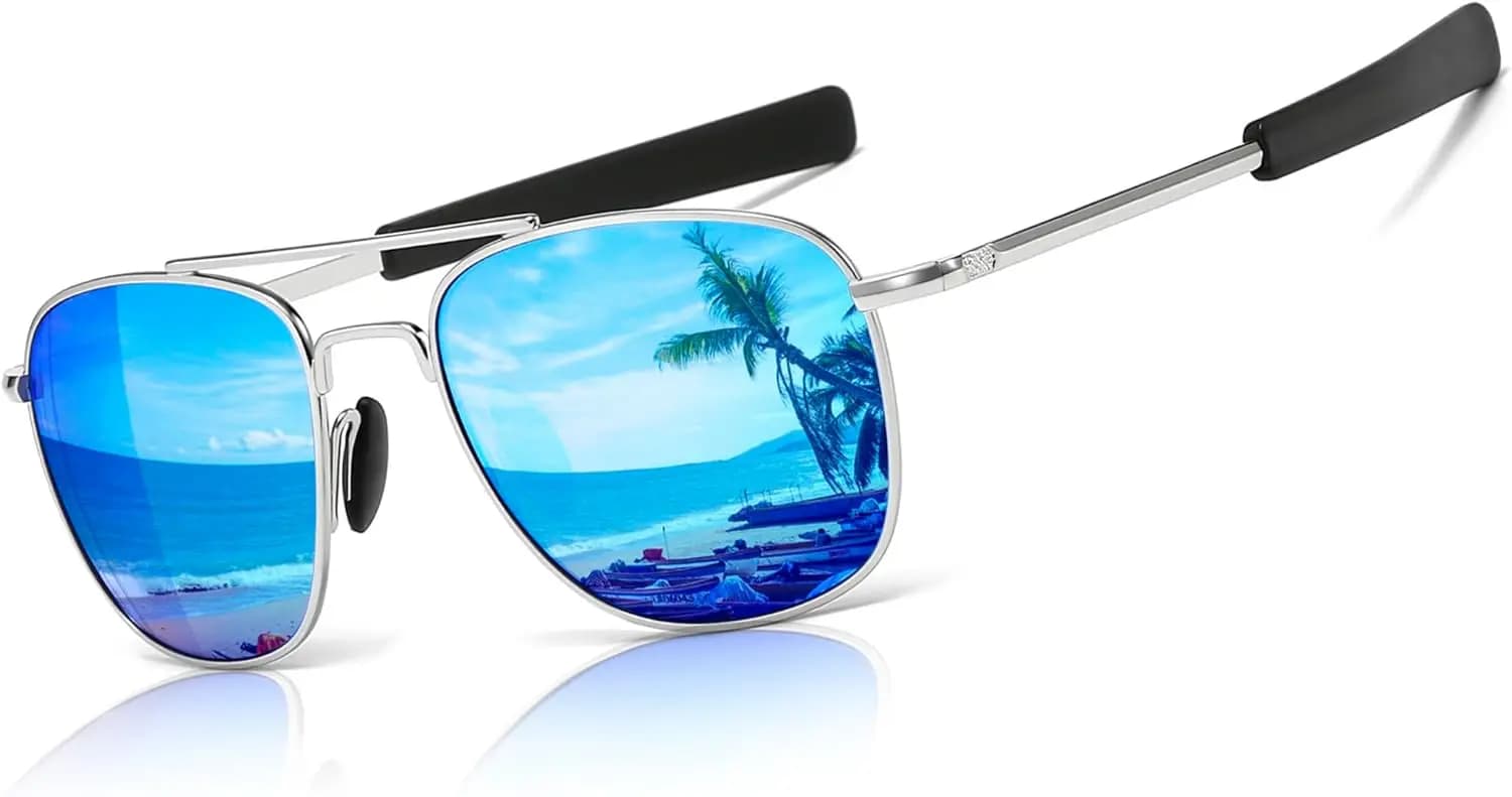 Men's polarized sunglasses with bayonet rods