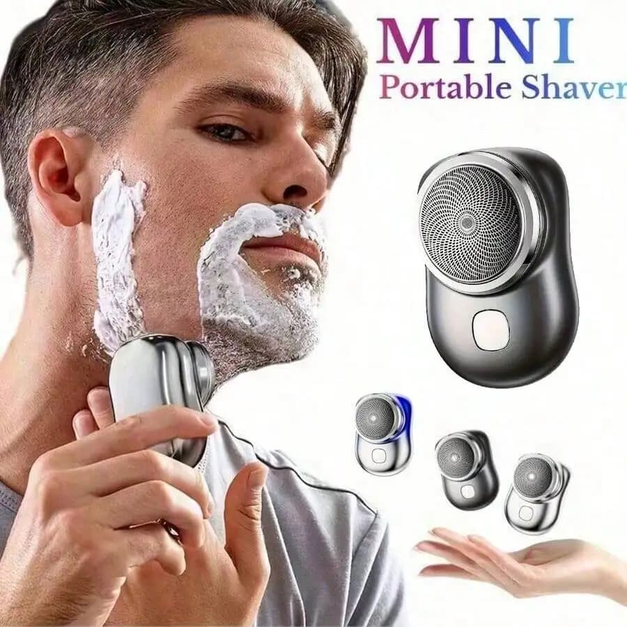 Mini rasoio elettrico portatile da uomo: ricaricabile tramite USB, batteria da oltre 60 minuti, lavabile - Perfetto per la casa e i viaggi