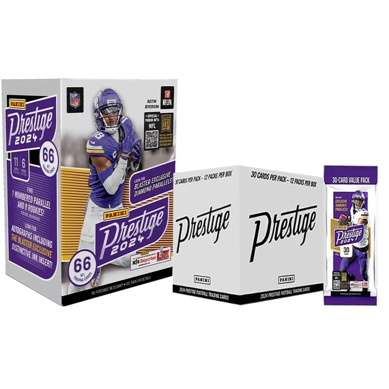 2024 Panini Prestige Football Blaster Collection Card Star Signature Card 11 carte casuali/confezioni Regali 6 confezioni/scatola Regali per fan