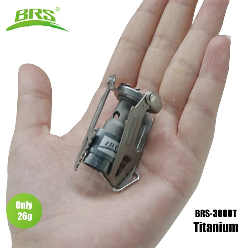 BRS Outdoor Gas Stove Mini Camping Gas Burner 25g Ultralight Titanium Picnic Hiking Cooking Oven Survival BRS-3000T