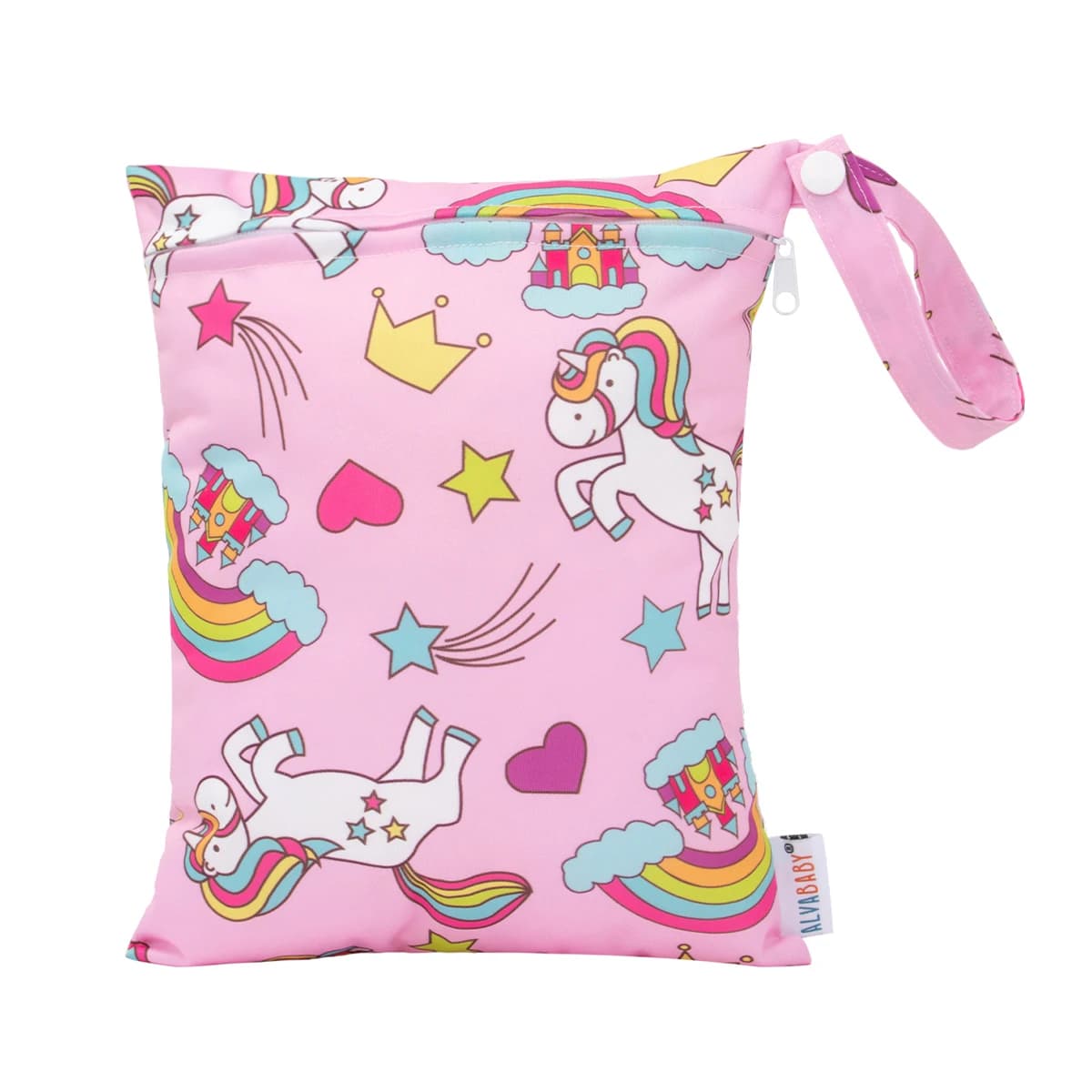 Borsa per pannolini a tasca singola riutilizzabile e portatile da 20 * 25 cm Mini borsa per pannolini impermeabile Borsa in stoffa multiuso per pannolini
