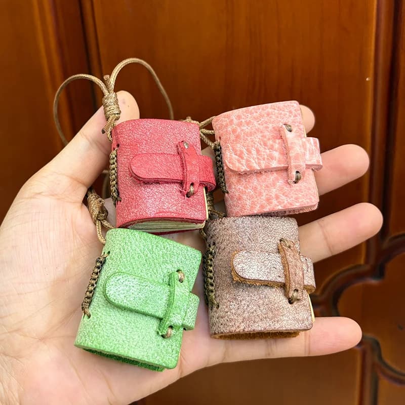Borsa per notebook mini pianificatore in pelle di mucca Borsa per blocco note con ciondolo Borsa per donna Accessori per borse di pregevole fattura