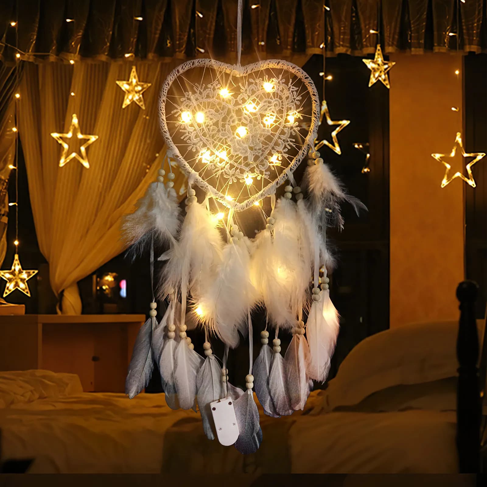 20Pcs Glossy Textured Acrylic Heart Dream Catcher Hoops DIY Craft Rings for Garlands Wreaths Gifts Handmade Crafting Supplies