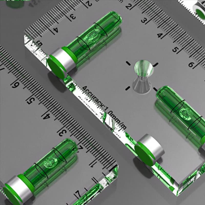 【A87T】Righello di livello magnetico trasparente ad alta precisione con strumenti di misurazione del livella a bolla portatile per ispessimento della bolla orizzontale