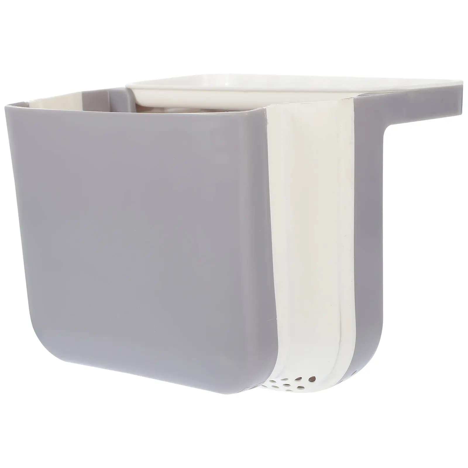 Suction Sink Storage Basket Double Layer Hanging Design Kitchen Waste Drain Basket for Sponges Brushes Counter Organizing