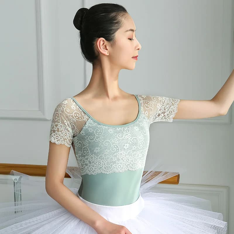 Woman Sexy Lace Bodysuit Romper Jumpsuit Top Ballet Leotard Adult Swimsuit for Dancing Women Ballerina Classic Costume Leotards