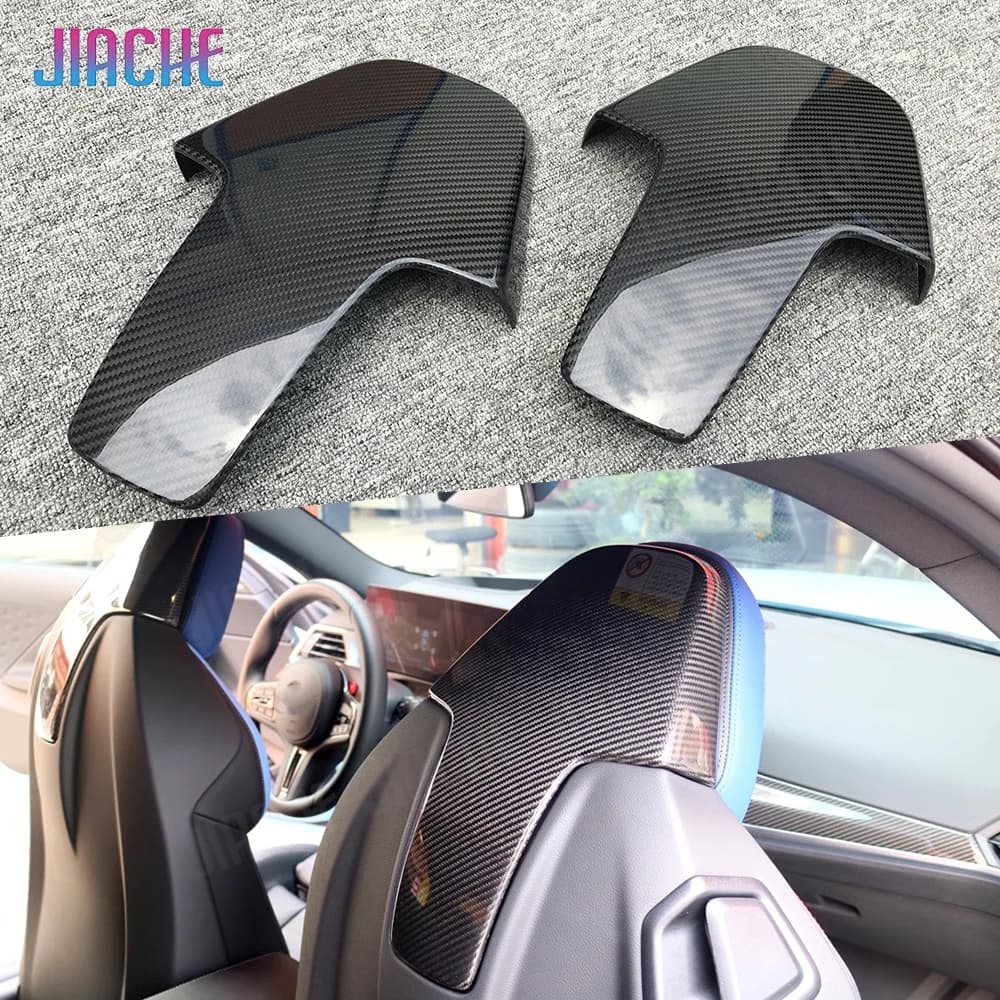 Dry Carbon Car Interior Seat Back Covers Trims For BMW G80 M3 F91 F92 F93 M8 F97 X3M F98 X4M 2020+ FRP Unpainted Car Bodykits