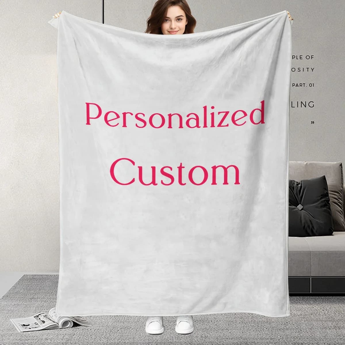 Coperta personalizzata personalizzata con foto: regalo unico per il compleanno del fidanzato, ragazze, cani, celebrazione degli ospiti, morbido piumino
