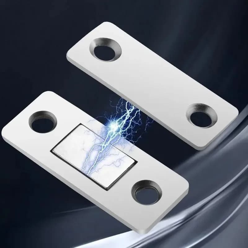 Set da 16 Chiusure Magnetiche Ultra Sottili per Ante di Armadi, in Acciaio Inox, Magneti Adesivi per Cassetti, Chiusure Magnetiche per Cucina, Armadi e Guardaroba