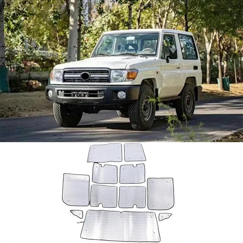 Foldable Front Window Sun Visor For Toyota LC71 2-door Version Car Windshield Sun Shade Cover