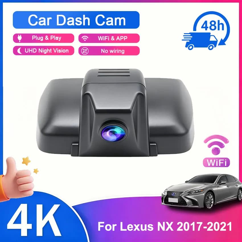 4K Dash Cam Camera 2160P Car Dvr Recorder For Lexus NX 300 200t for Lexus NX 200 for Lexus NX 300h for Lexus NX AZ10 2018-2021