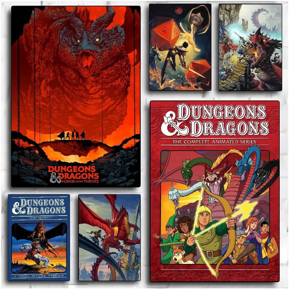 moive D-dungeons D-Dragons Game Poster Nessuna perforazione richiesta lascia non segni Gli adesivi autoadesivi possono essere applicati a qualsiasi superficie