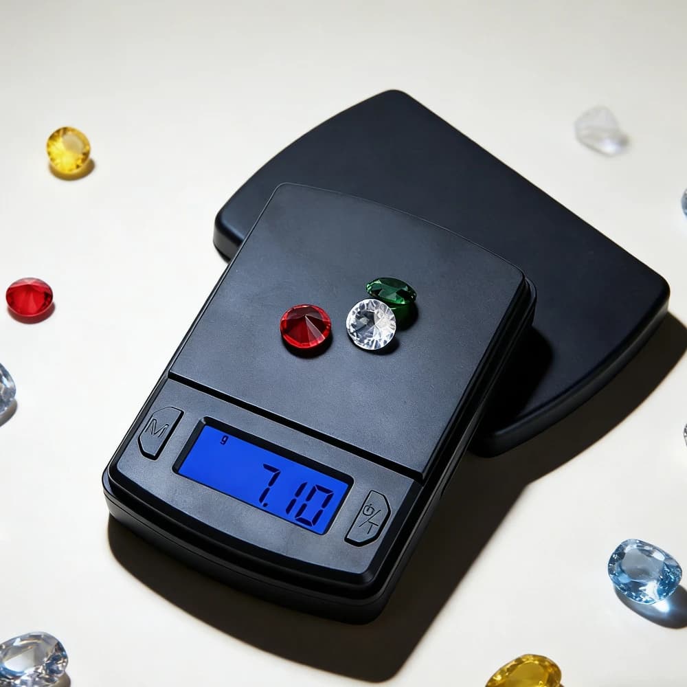 Bilancia Digitale Portatile per Gioielli 0.01g/0.01g di Precisione con Display LCD, Bilancia Elettronica per Oro, Argento, Diamanti, Mini Bilancia da Cucina