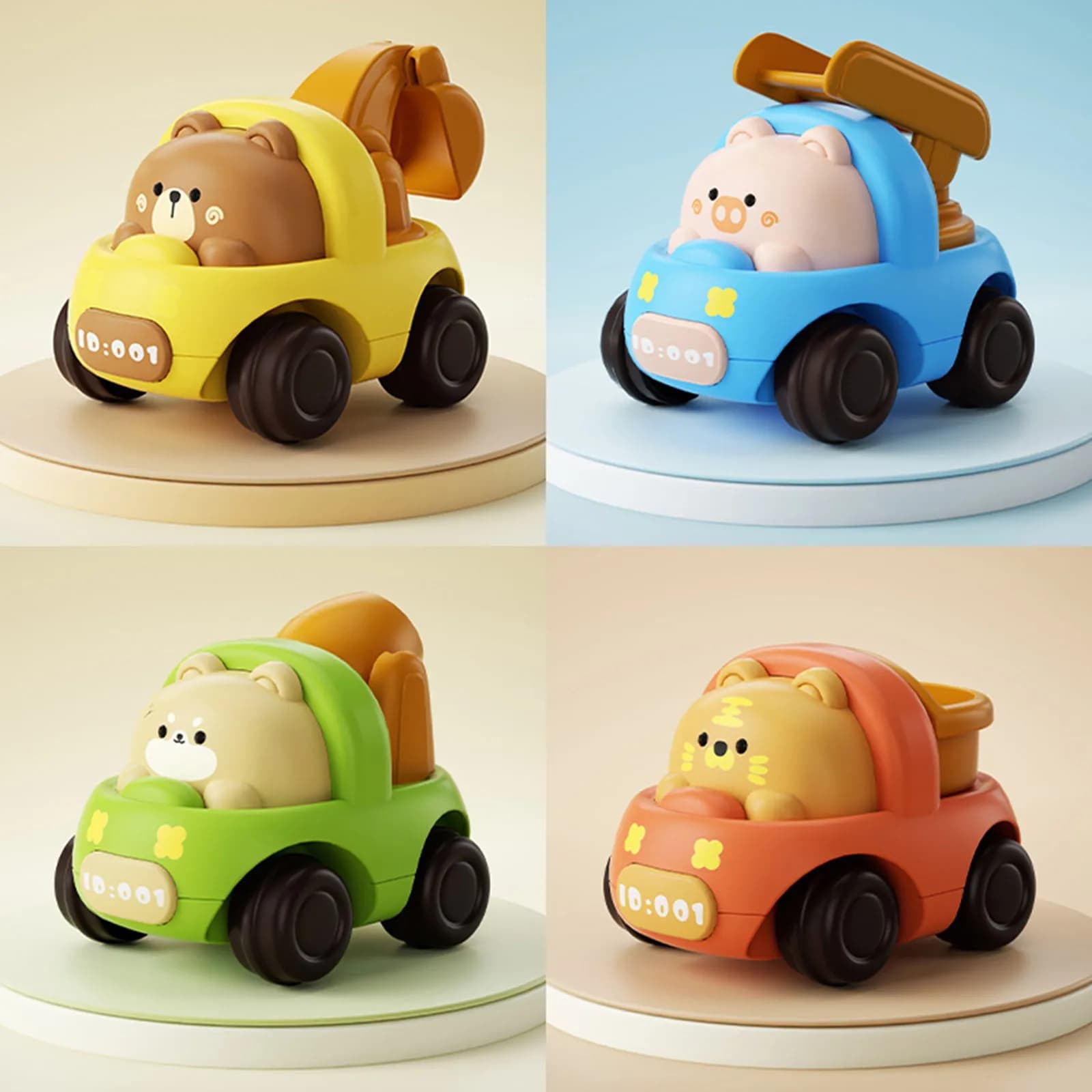 Auto per animali Giocattoli per bambini per ragazzi di 1 2 anni Spazio per neonati Push and Go Auto giocattolo per i più piccoli1 2 3 anni Bambini Ragazza Ragazzo Regali di compleanno