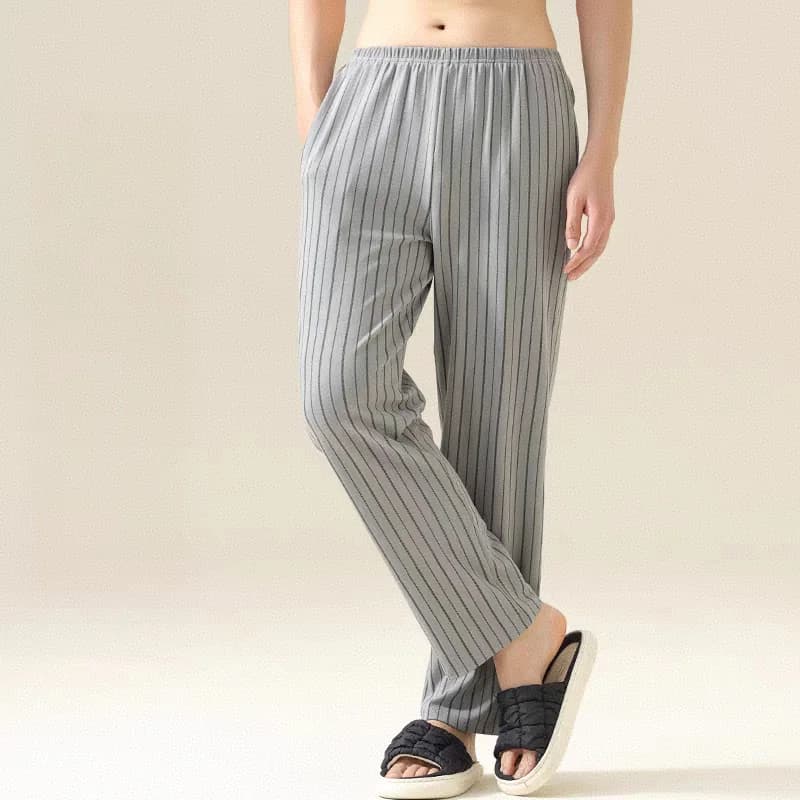 Pantaloni da pigiama estivi alla moda da uomo, loungewear scozzese sottile, larghi e confortevoli, taglie forti, pantaloni traspiranti con aria condizionata, indumenti da notte per la casa