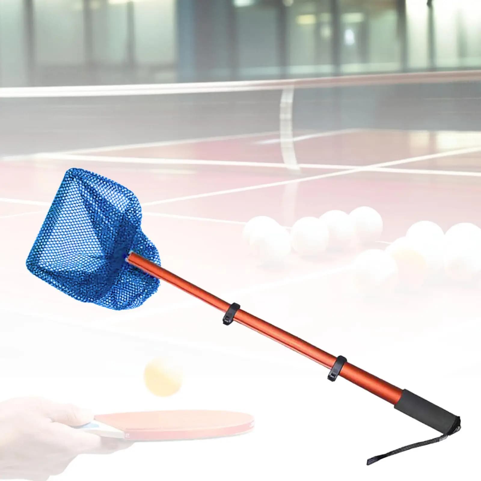 Adjustable Scoop Net Table Tennis Ball Retriever Large Capacity Ball Collector for Practice and Club Use