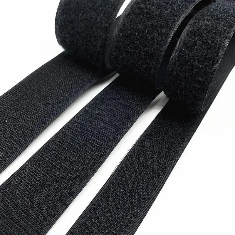 1 Pair 20mm-50mm Black White No-Adhesive Fastener Tape Hook and Loop Cable Ties Sewing Accessories, Yard/lot
