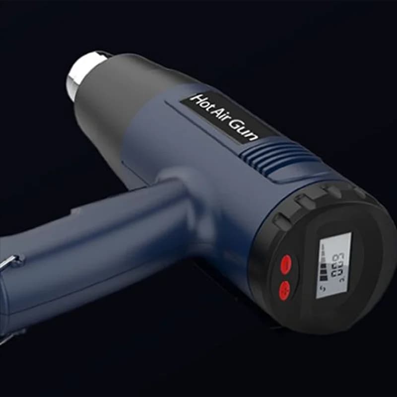Pistola termica per pellicola per auto con display digitale A93E-Air per saldatura di macchine ad aria calda, imballaggi termoretraibili, spina americana per pellicola per auto