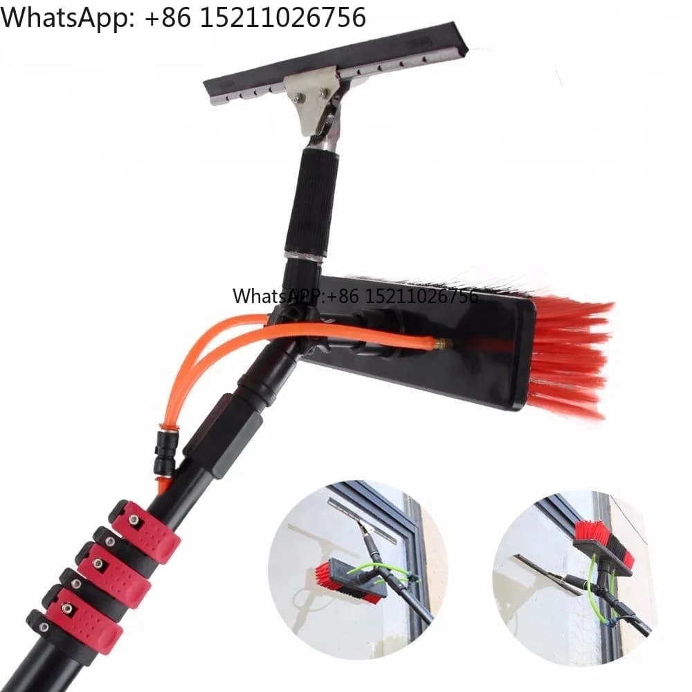 For Eco-Friendly Metal Water Fed Pole Brush 12ft/3.6M for High Rise Window Glass Cleaning