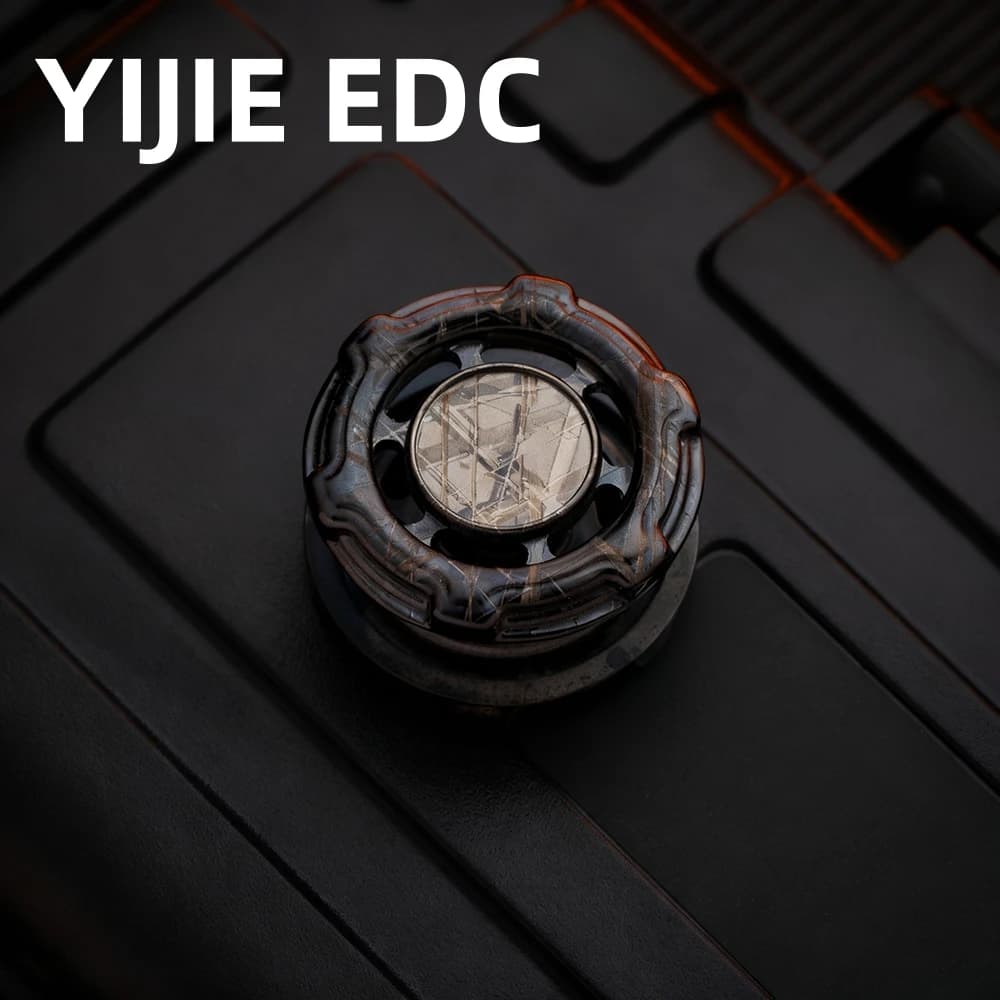 YIJIE EDC Esagramma Fidget Spinner Lock Lacca Zirconio Titanio 24,5 mm Accessori fai da te Fidget Toy Adulti