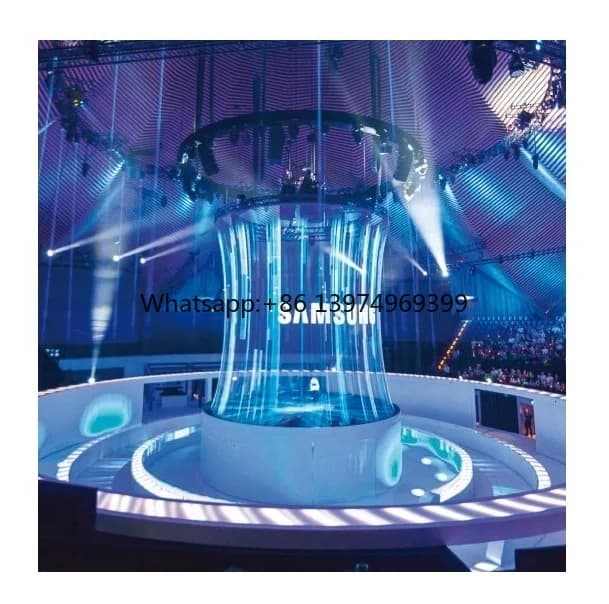 Transparent 4x3 Meter Holographic Mesh Projector Screen 3D Hologram Display SMX Holo-Net 78% Transmittance Fireproof Projection