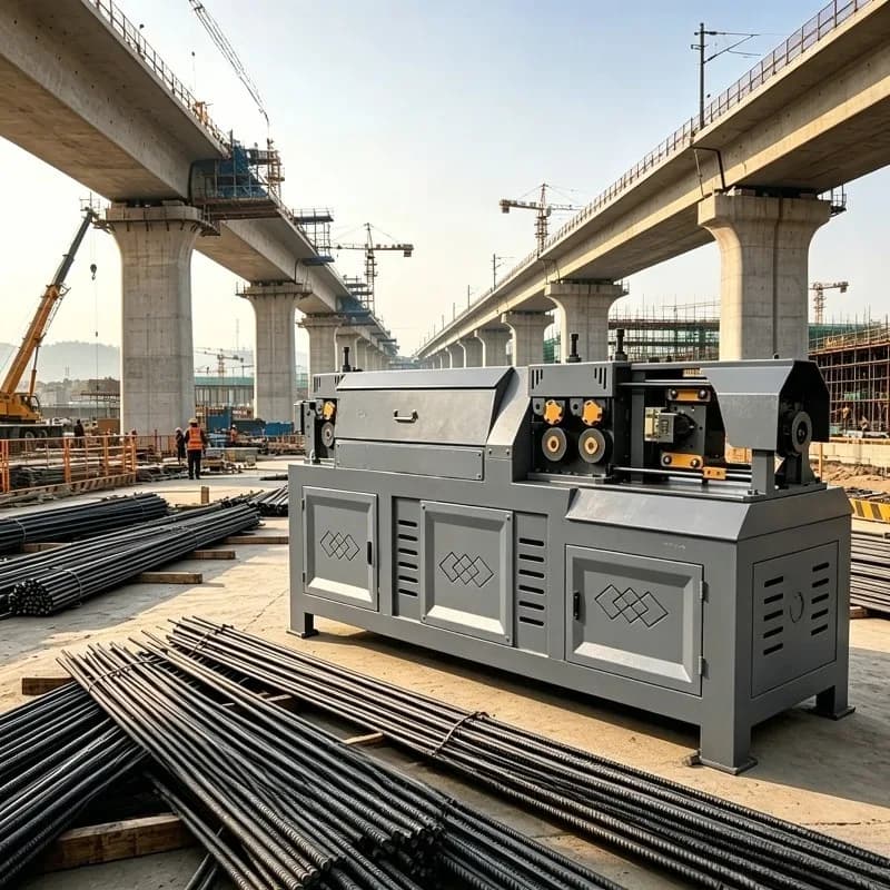FOB Price Industrial Hydraulic Rebar Straightening And Cutting Machine Tunnel Foundation Building Reinforcement Processing Jobs