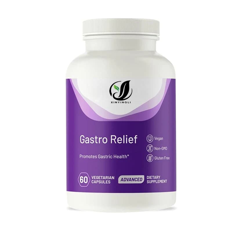 Relief for the stomach, natural supplement, lactose and vitamin C, vegetarian, 60 capsules (30 servings)