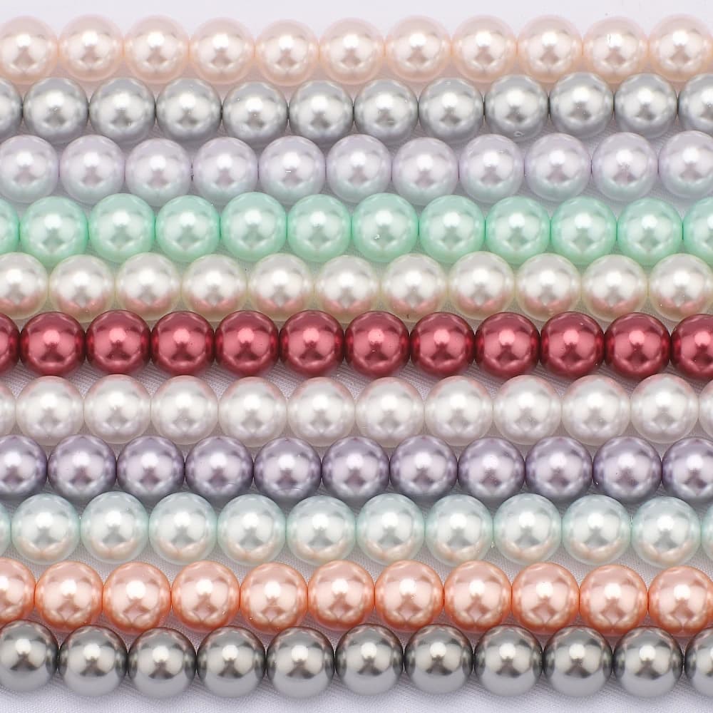 High Quality Shell Imitation Pearl 4/6/8/10MM Luster Scattered Pearl Diy Making Earrings Necklaces Handmade Accessories Straight