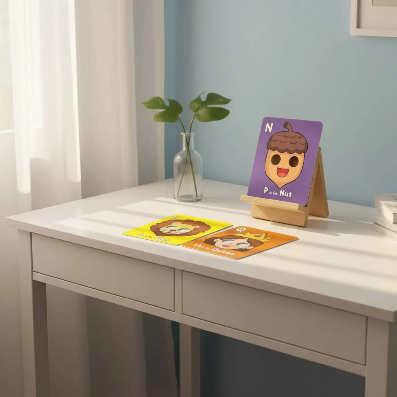 Carte Flash con Maschere di Creature, Carte Interattive dell'Alfabeto delle Creature, Giocattolo Educativo dal Design Colorato e di Grandi Dimensioni per Bambini in Età Prescolare