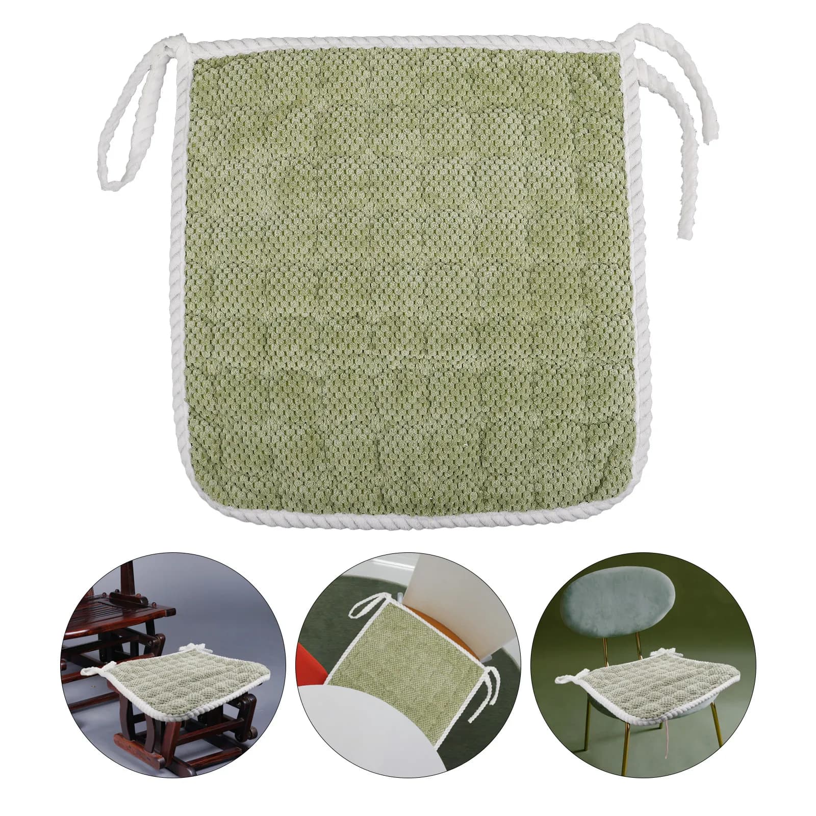Cuscino Invernale Caldo e Spesso per Sedie da Pranzo, Sedili Auto, Ufficio, Cucina, Dormitori, Antiscivolo, Stabile, Facile da Pulire, Design Elegante