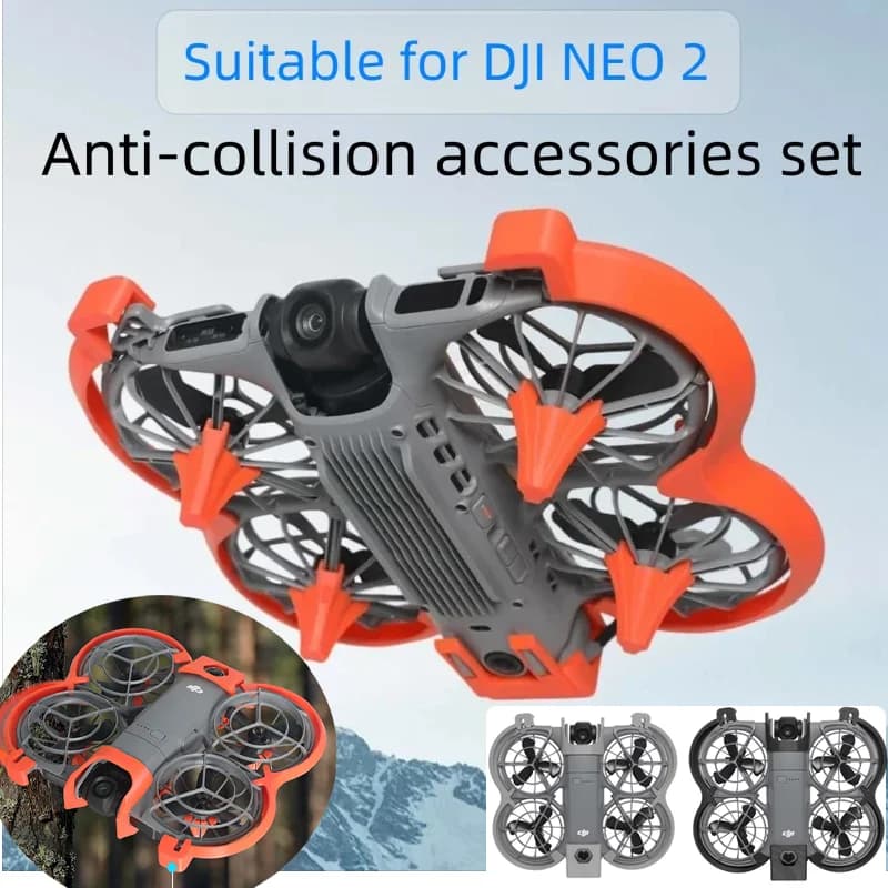 Per DJI NEO 2 Drone Set di protezione anticollisione Lente Paraurti Carrello di atterraggio Neo2 Anello di protezione dell'elica Accessori per pinna di coda di volo