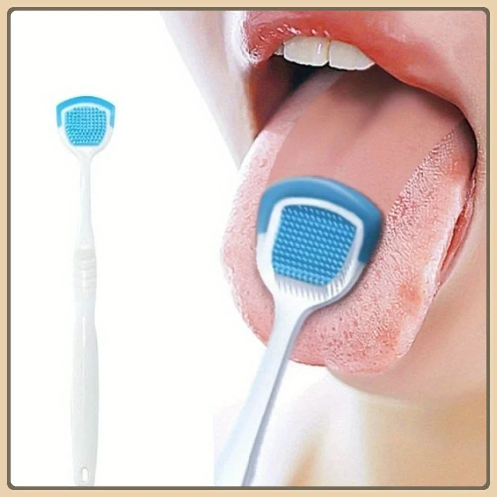 1 pulisci lingua per bambini adulti riutilizzabili in silicone raschietto per lingua spazzola lavabile strumento per la pulizia della lingua alito fresco igiene orale