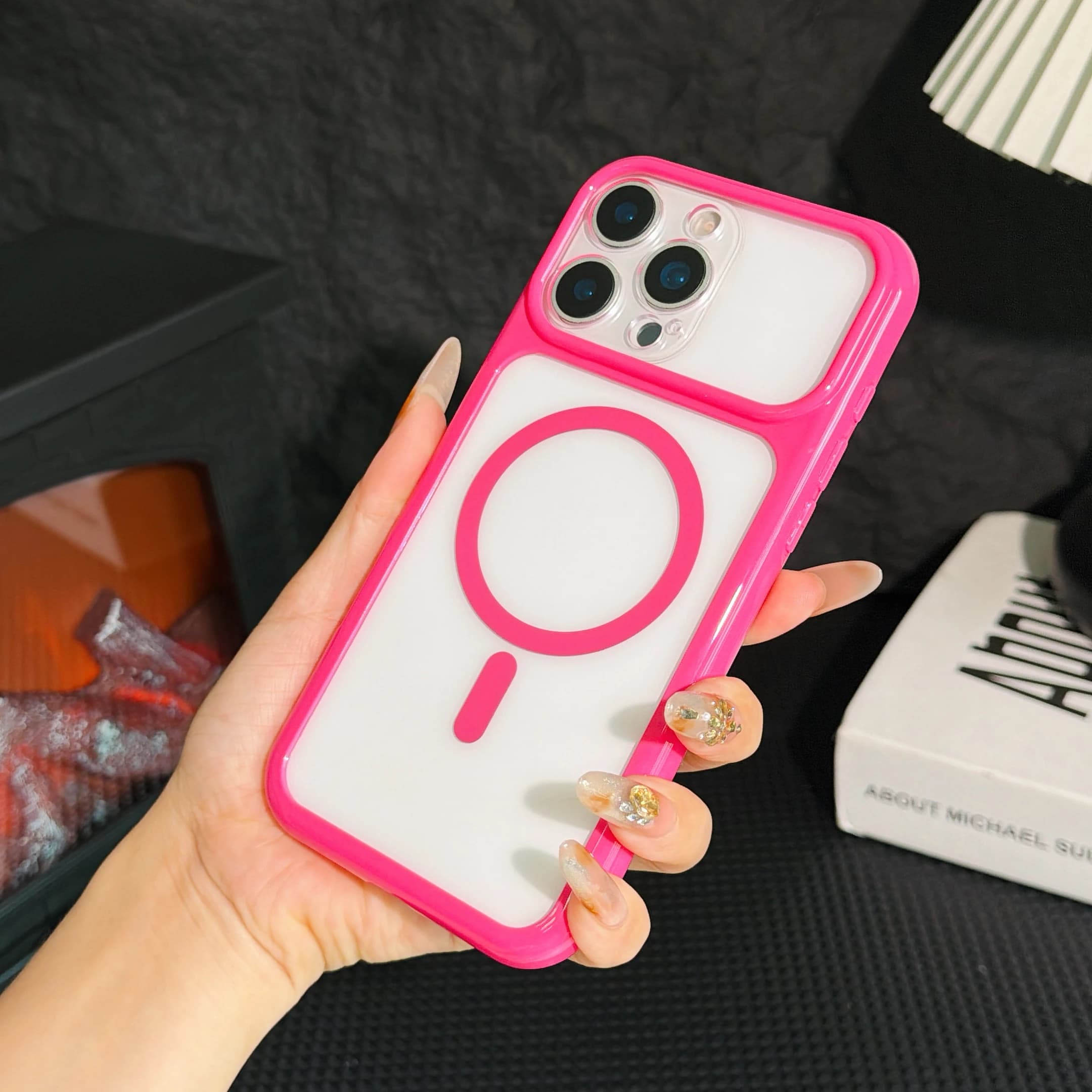 New Acrylic Transparent Magnetic Wireless Charging Phone Case for IPhone 18 17 13 14 12 11 Pro Max 16 15 Plus Shockproof Cover
