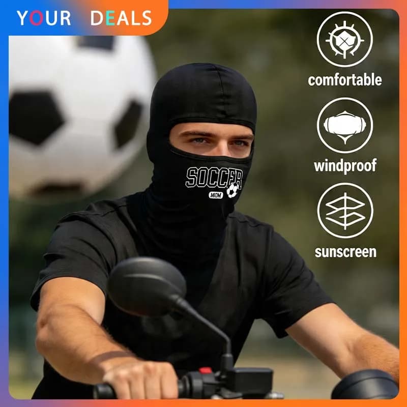 Maschera Balaclava per Moto e Calcio, Bandana Stampata, Sciarpa per Sport all'Aperto e Ciclismo