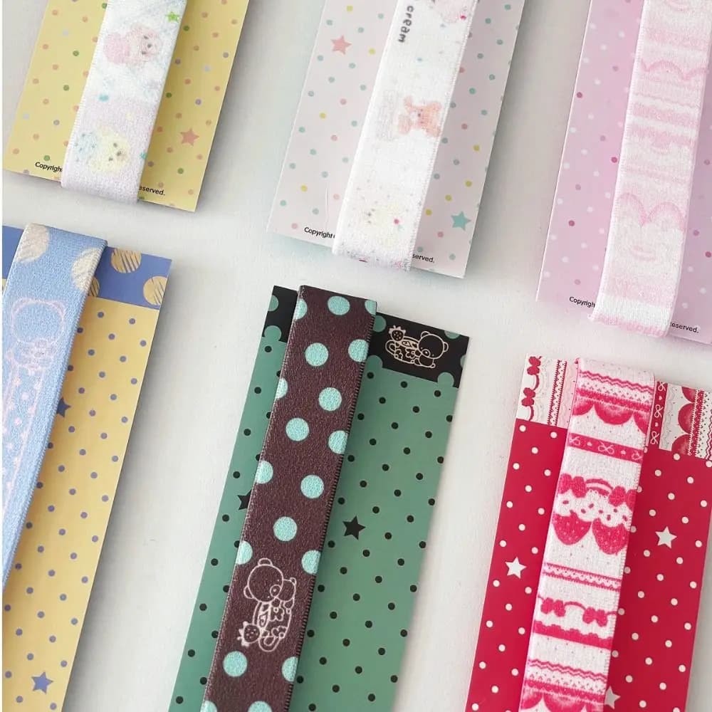 Cinghie per quaderni con design a doppio lato Kawaii, decorazioni a stella regolabili, fascette elastiche per raccoglitori A7/M5, per studenti
