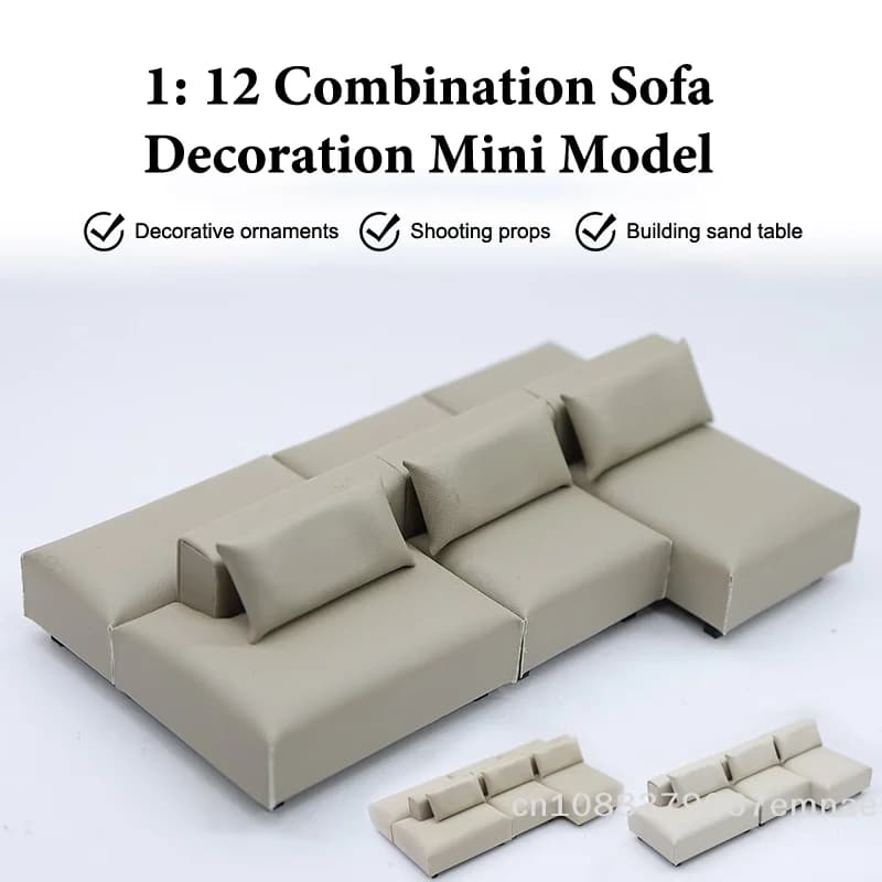 Modellino di Divano per Casa delle Bambole, Arredamento in Miniatura, Accessori per Soggiorno, Giocattoli per Gioco di Ruolo